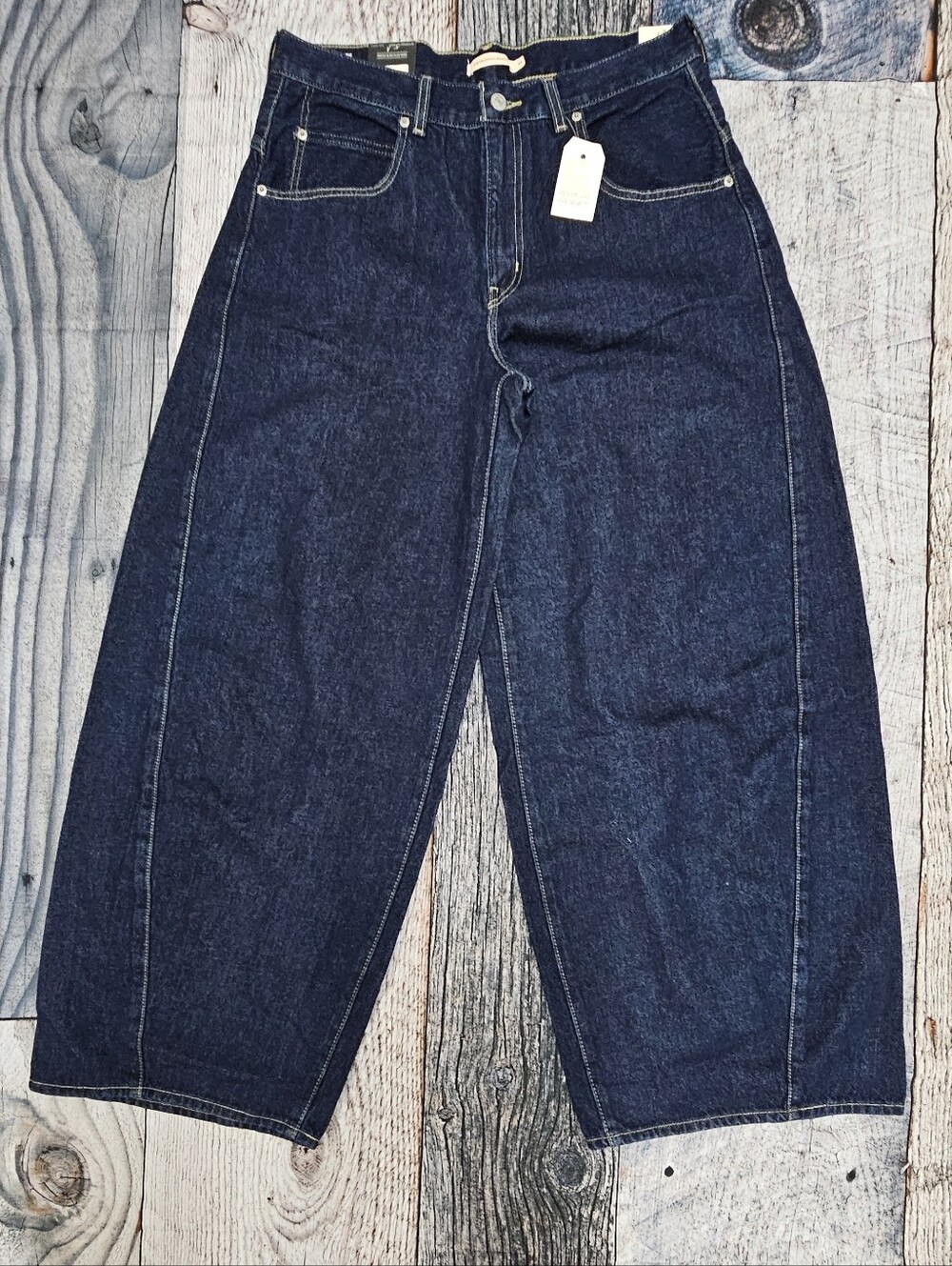Levi's Premium Super Baggy Barrel Jean Dark Wash Women's Size 31x32 NWT